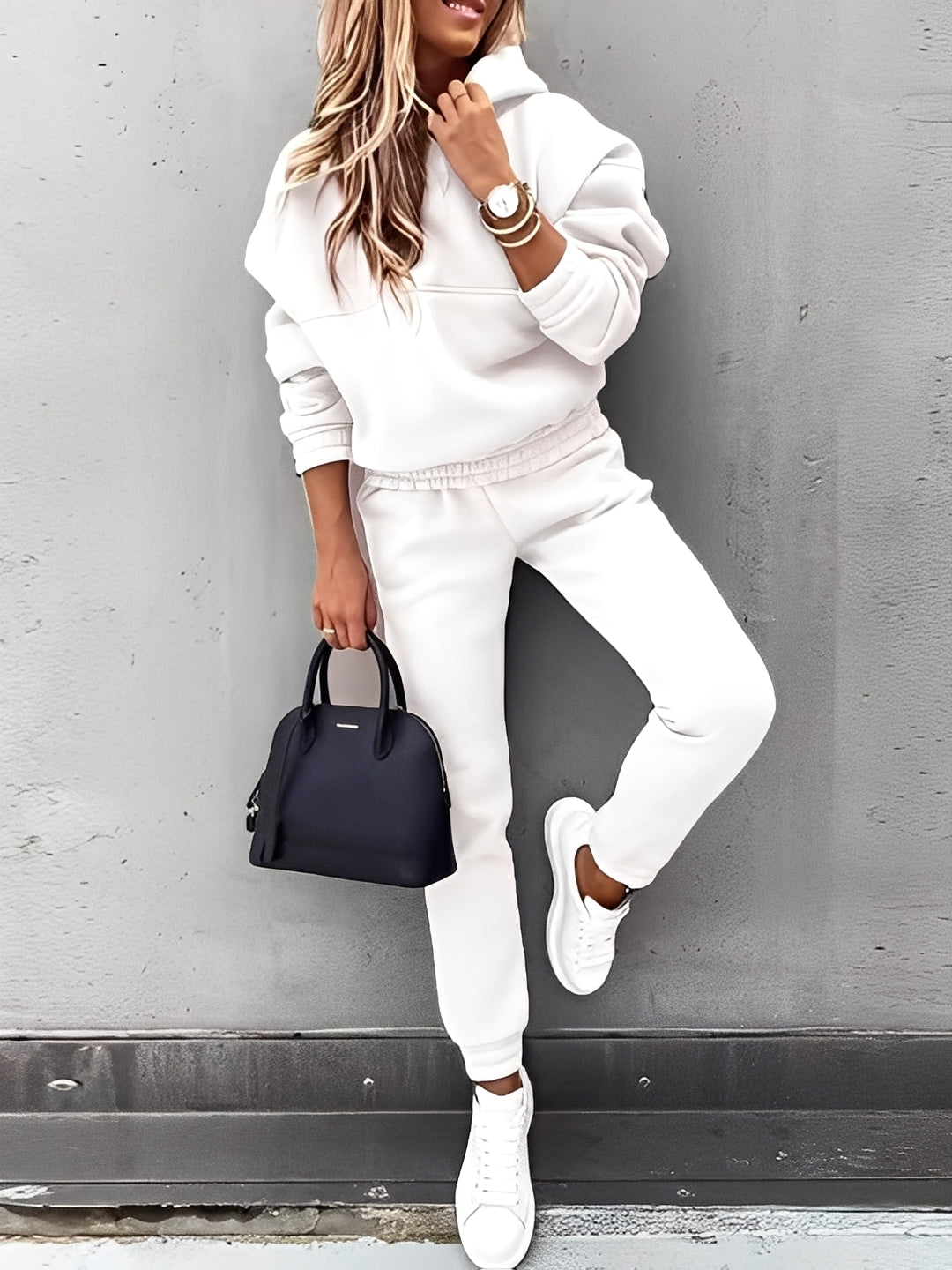 Dianna - Set de jogging stilizat cu glugă pentru femei