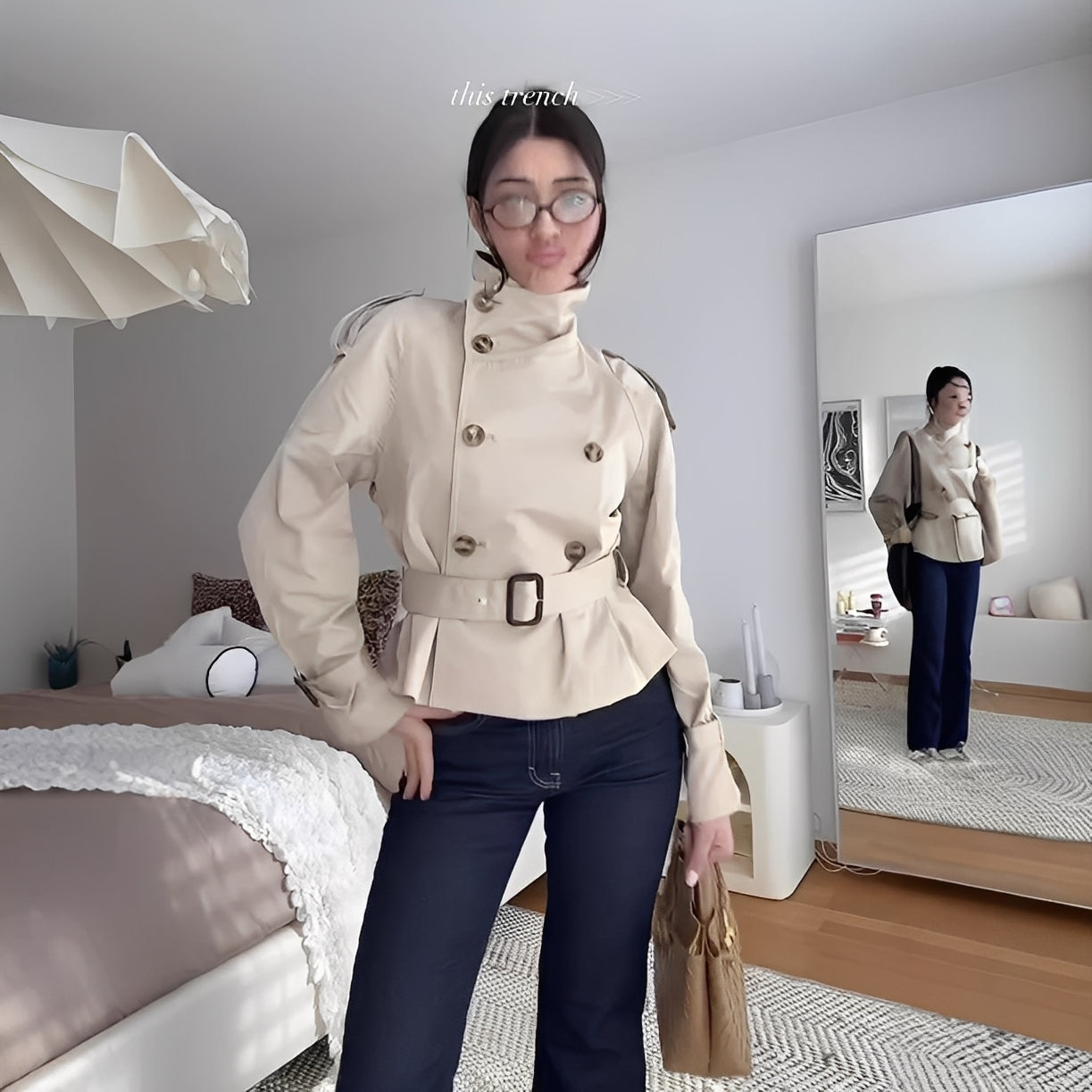 Cindy - Trench-coat la modă pentru femei