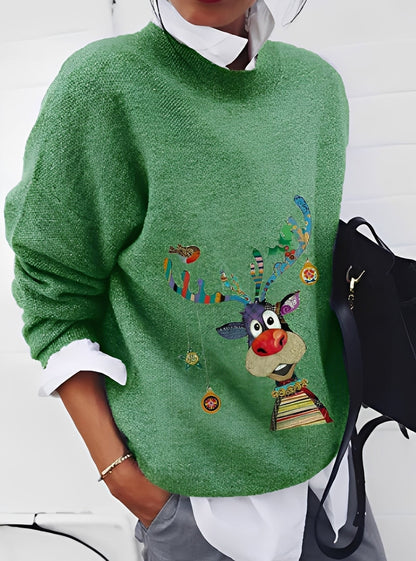 Milly - Pulover stilizat, lejer cu print pentru femei