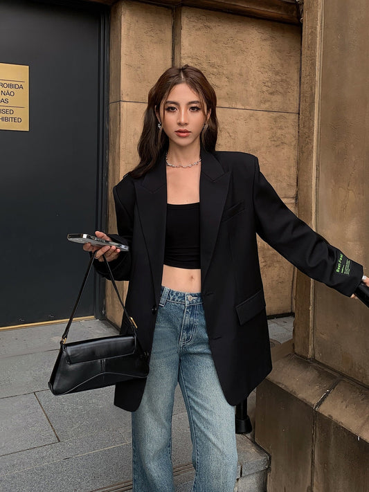 Shaye - Sacou oversized în stil clasic pentru femei