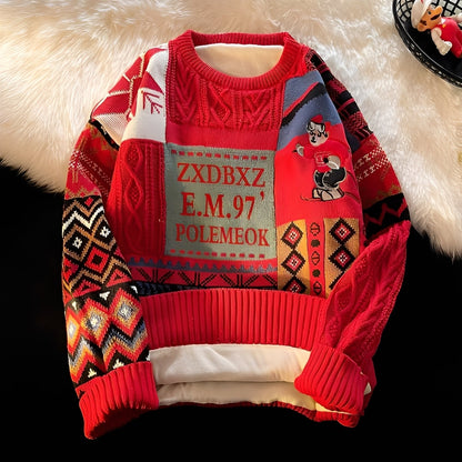 Charles - Pulover de Crăciun stilat, tricotat lejer pentru femei