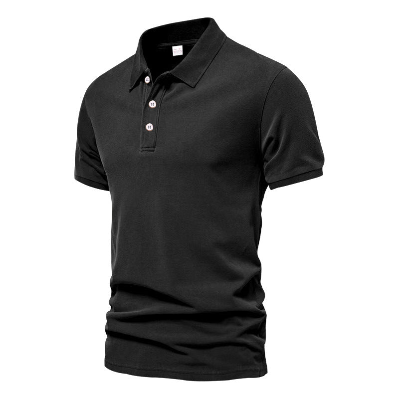 Evans - Tricou polo lejer cu mânecă scurtă pentru bărbați