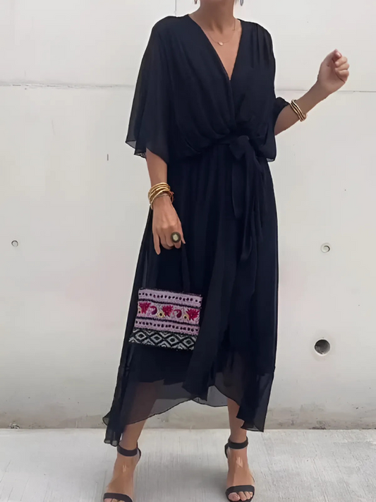 Seraphina – Rochie midi cu închidere în stil rapida