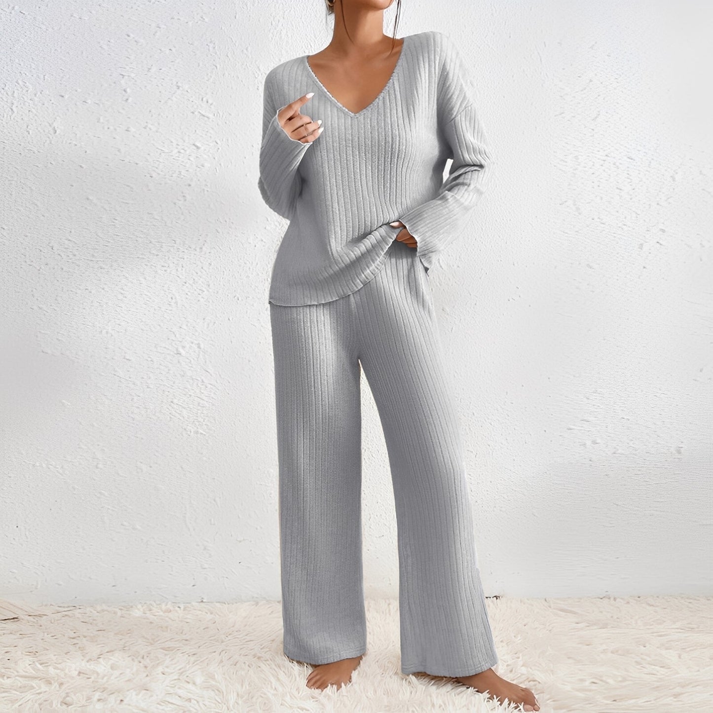 Carly - Set modern tricotat din două piese pentru dame