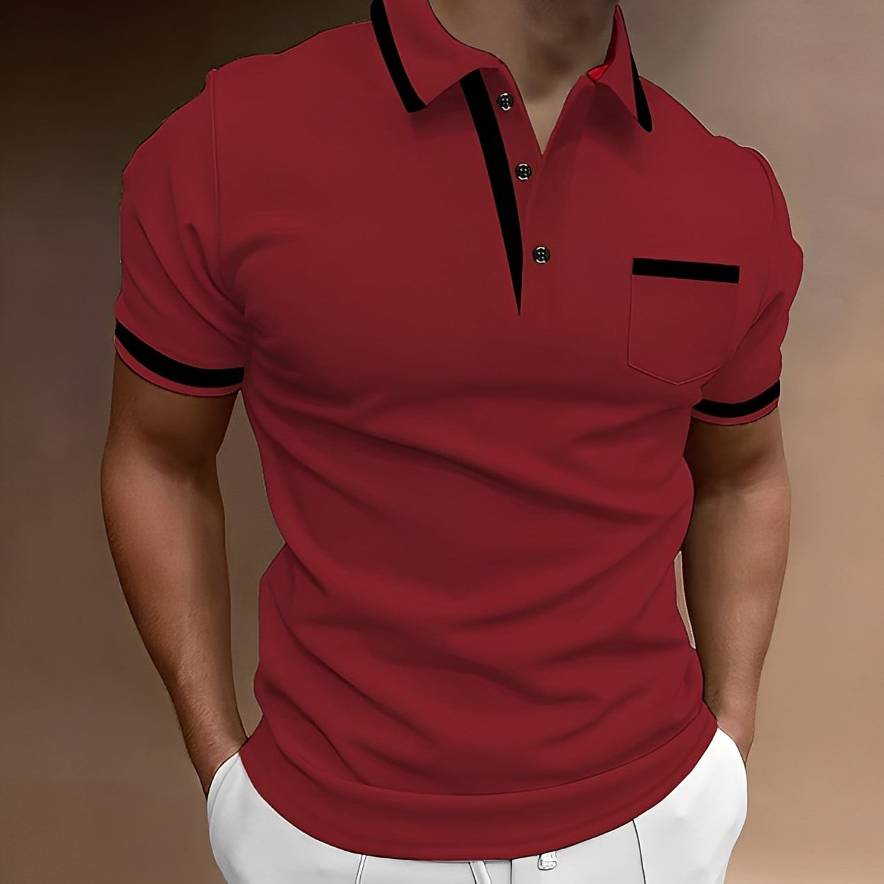 Alijah - Elegant, tricou polo cambrat pentru bărbați