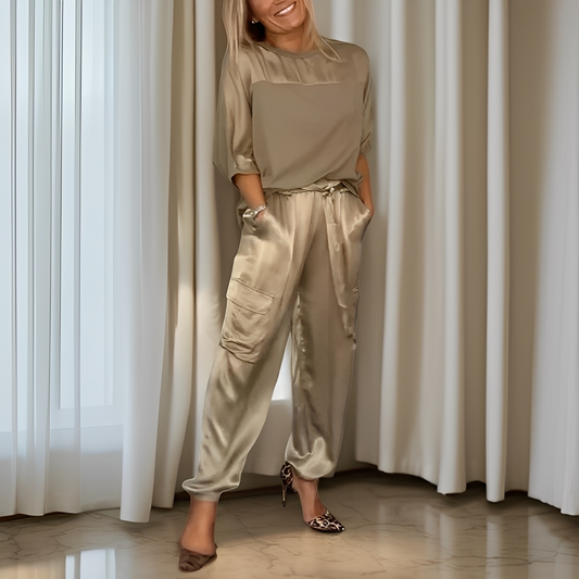 Cristel - Set de top și pantaloni eleganți pentru femei