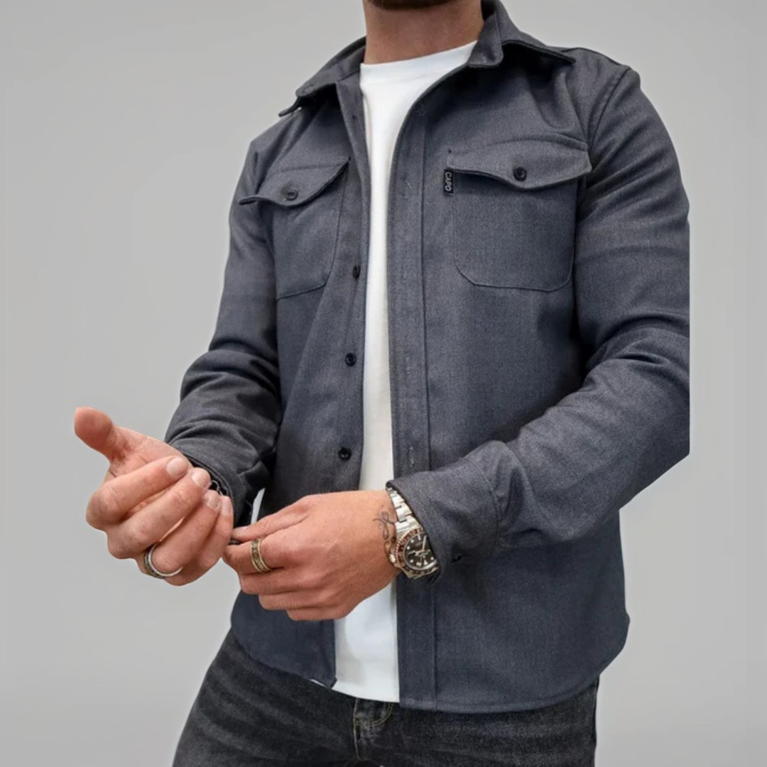 Eufed - Cămașă relaxată cu mâneci lungi pentru bărbați