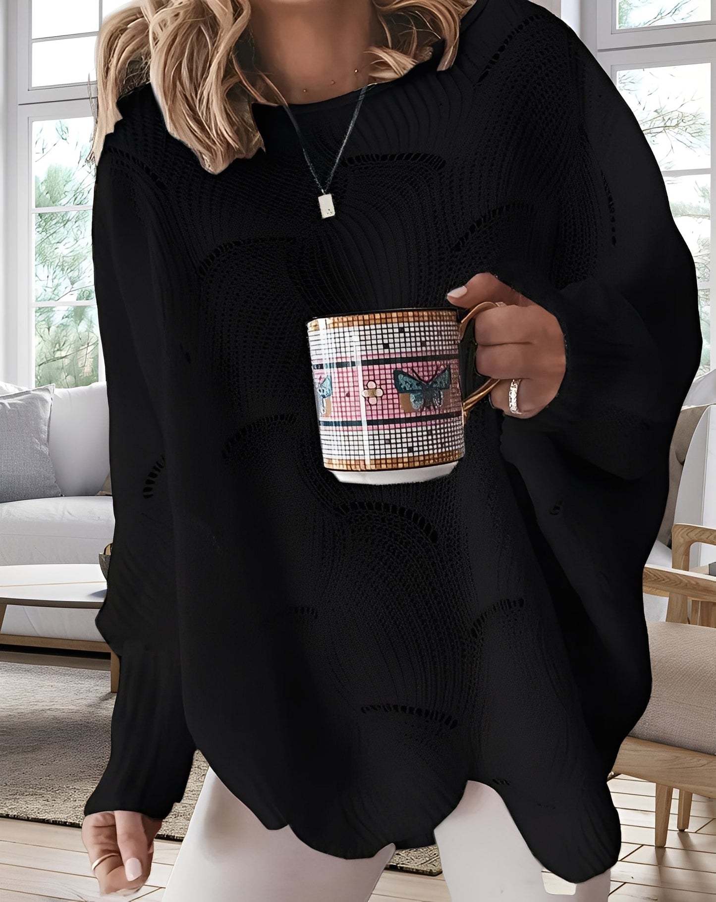 Kassandra - Pulover stilizat, cu decupaj, pentru femei