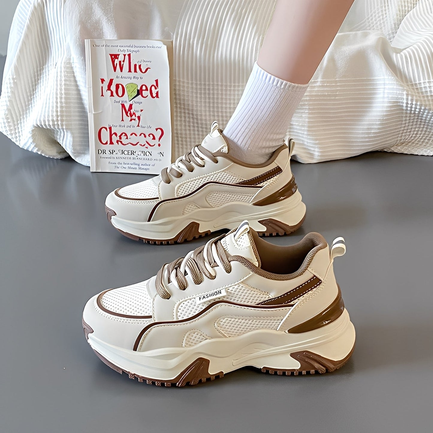 Sophie - Sneaker stilati cu talon gros pentru dame