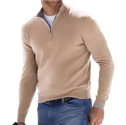 Eliott - Pulover cashmere cu fermoar pentru bărbați