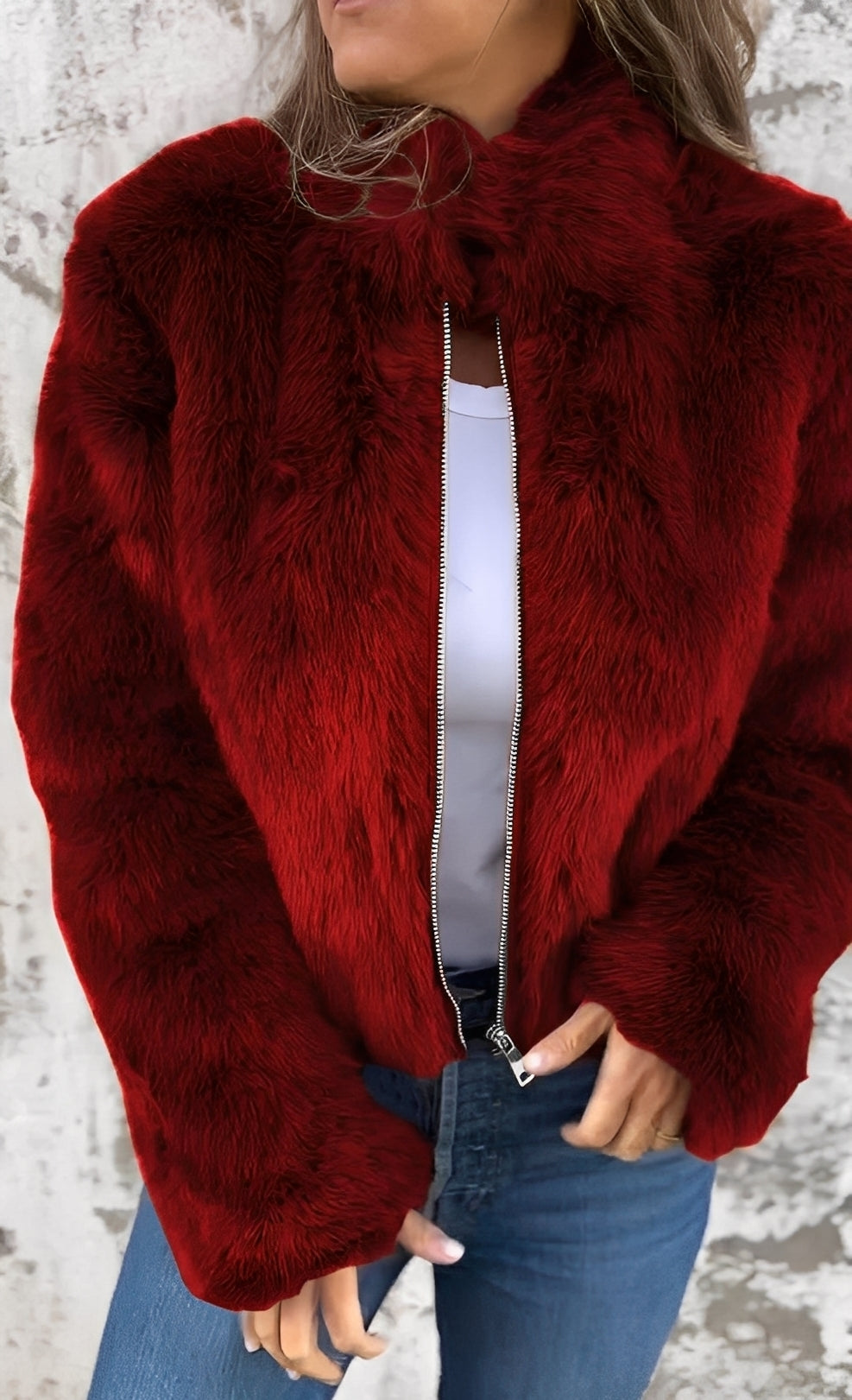 Amanda - Mantie de pluș la modă pentru femei