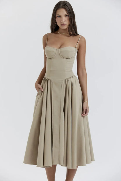 Jutte - Rochie Midi Fără Mâneci pentru Femei