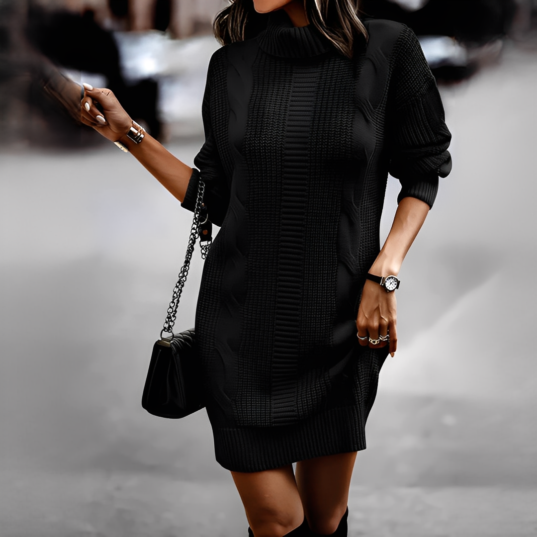 Chenadine - Pulover călduros cu guler înalt pentru femei, perfect pentru iarna