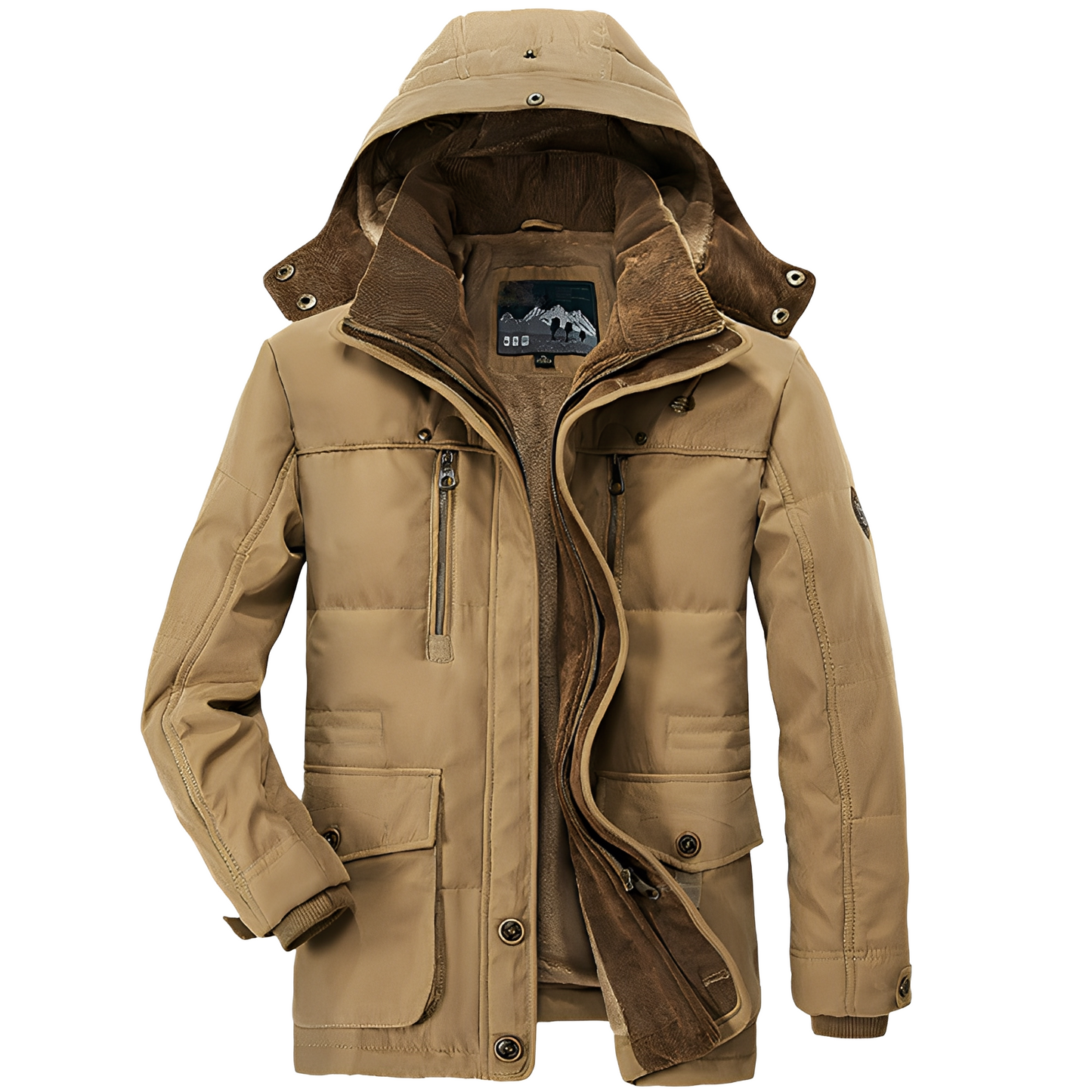 Bruce - Jachetă stilată cu glugă și căptușeală caldă pentru bărbați