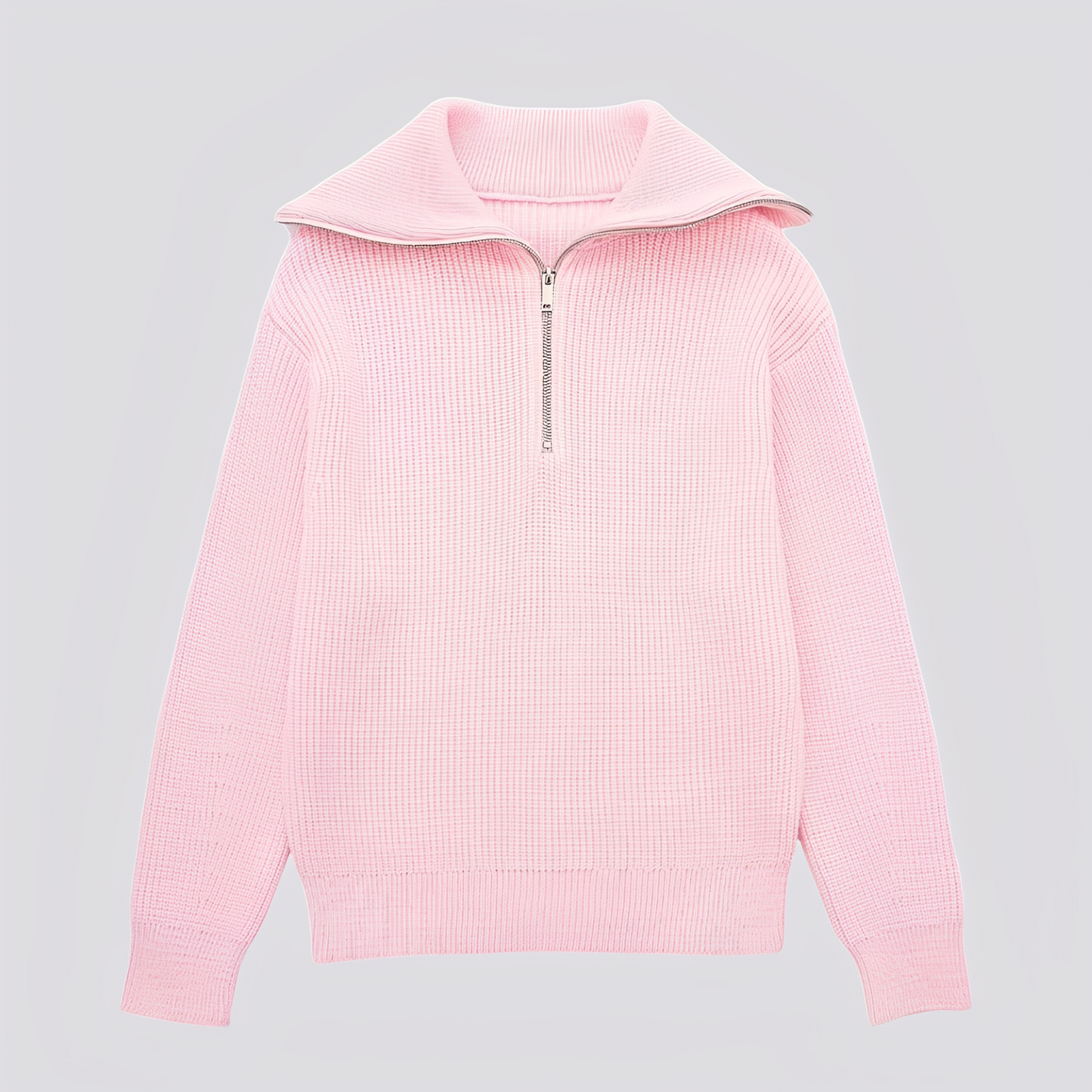 Christine - Pulover stilat cu dungi și fermoar pentru femei