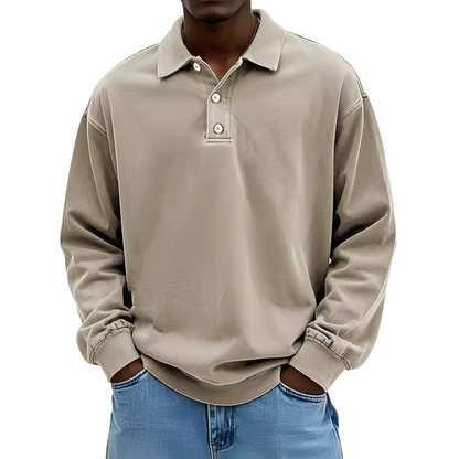 Chris - Tricou clasic gros cu mânecă lungă pentru bărbați