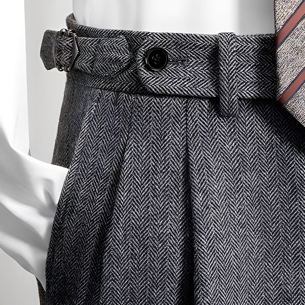 Osbert - Pantaloni casual din lână tweed pentru bărbați