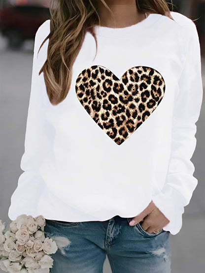 Daniella - Pulover lejer cu model inimioare pentru femei