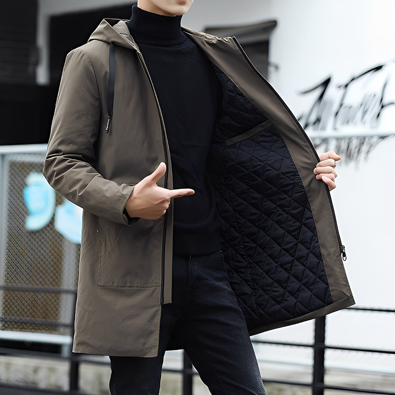 Derren - Jachetă lejeră cu glugă pentru bărbați