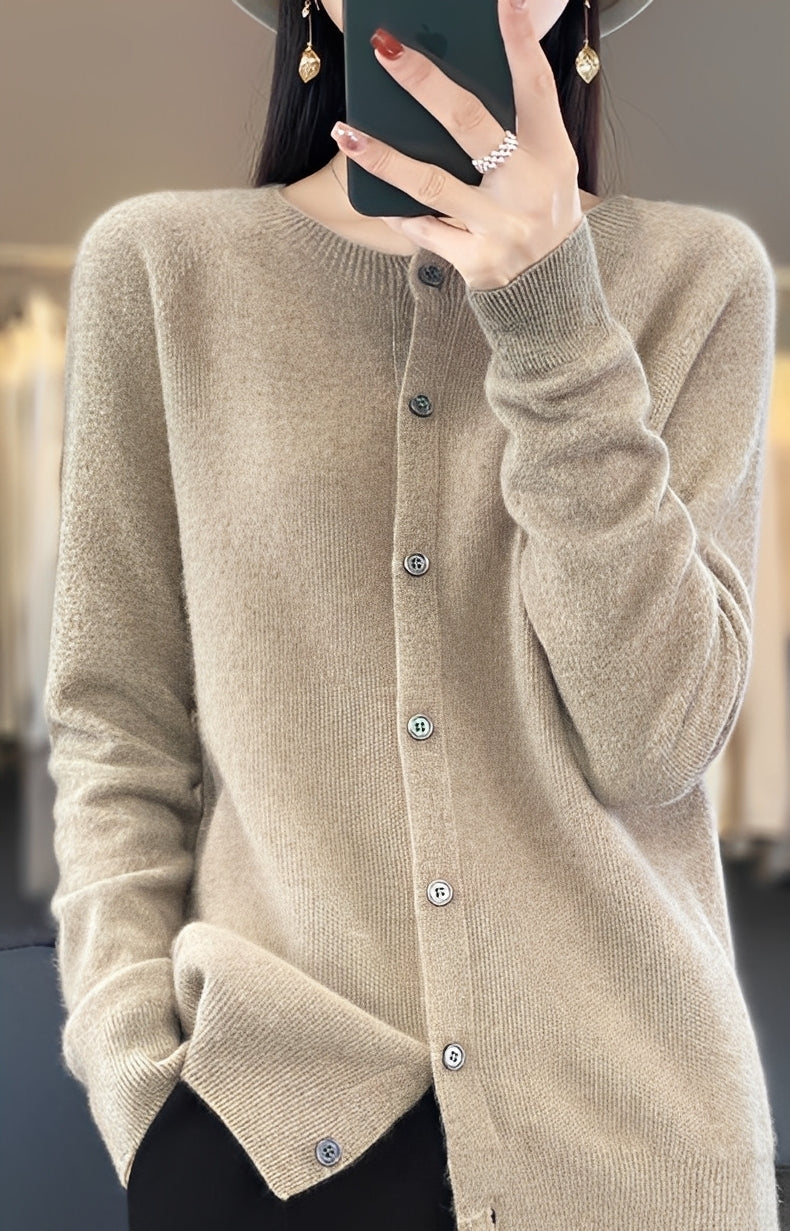 Addie - Cardigan modern din lână cașmir pentru femei