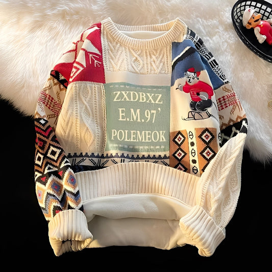 Charles - Pulover de Crăciun stilat, tricotat lejer pentru femei