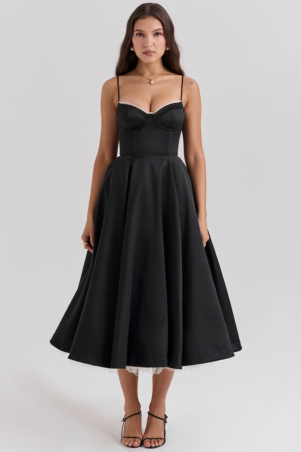 Leona - Rochie Elegantă din Satin pentru Festivități