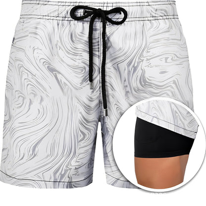 Edric - Pantaloni scurți de baie imprimați și eleganți pentru bărbați