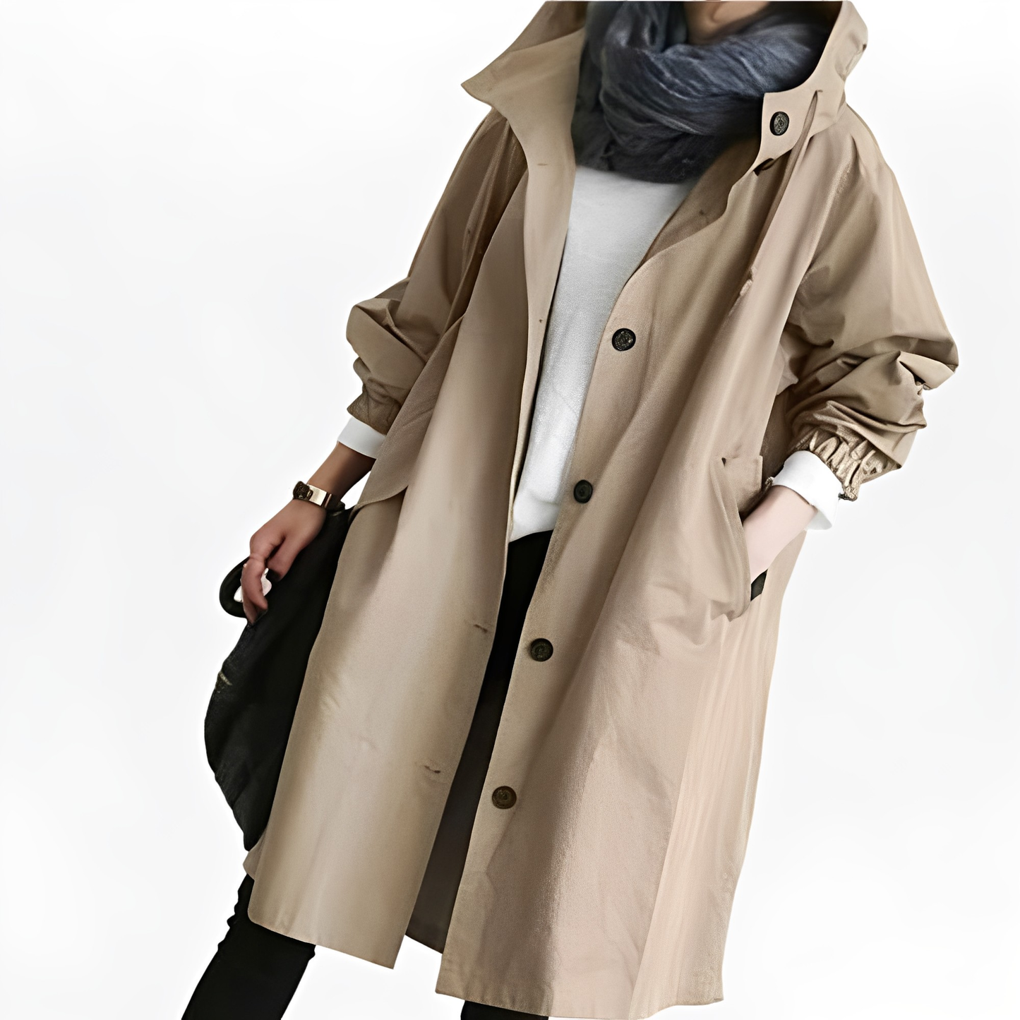 Giselle - Jachetă impermeabilă cu glugă pentru femei