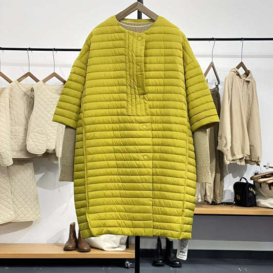 Gladys - Manta casual în marime mare cu nasturi pentru femei