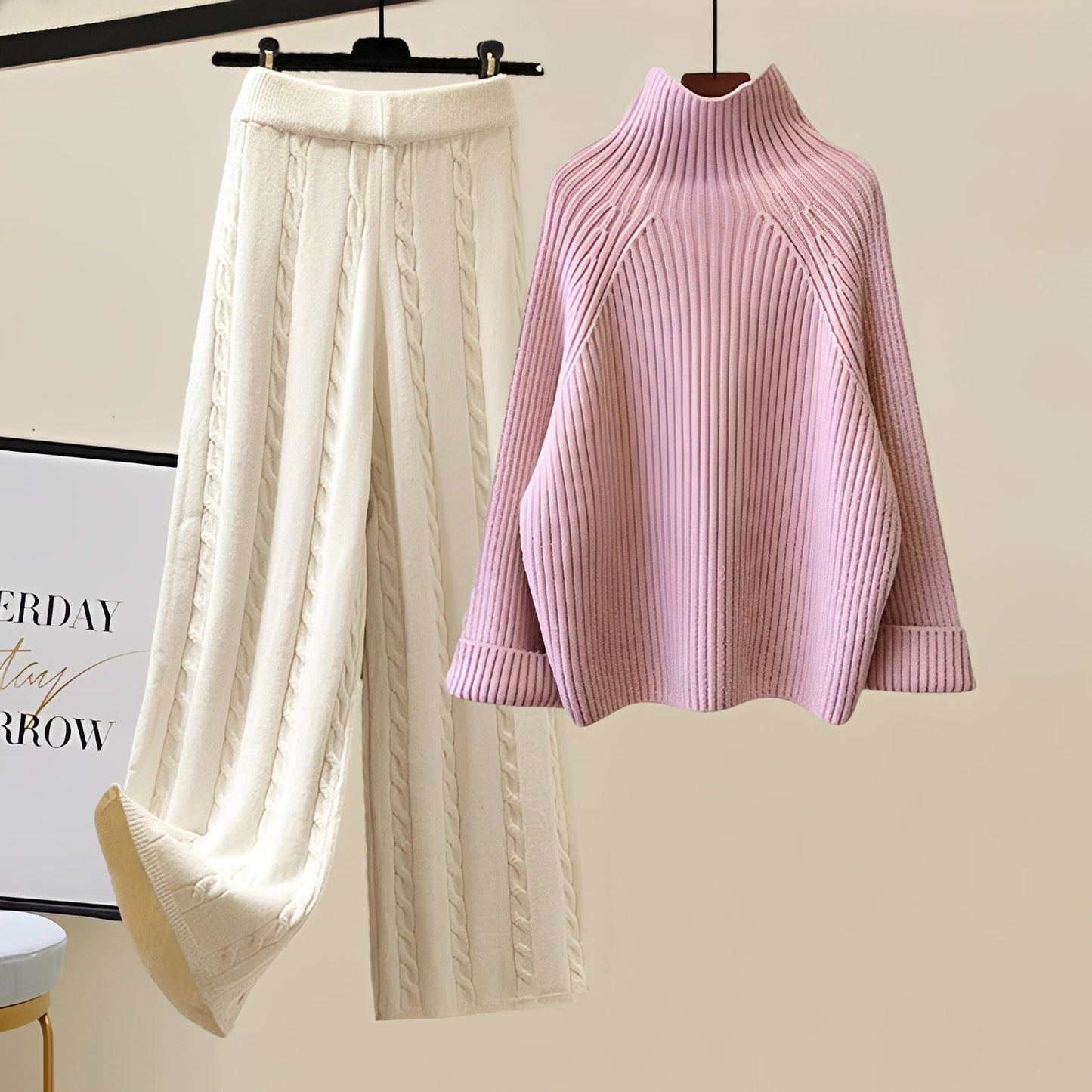 Lucie - Set tricotat stilat de 3 piese pentru dame