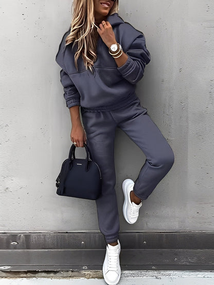 Dianna - Set de jogging stilizat cu glugă pentru femei