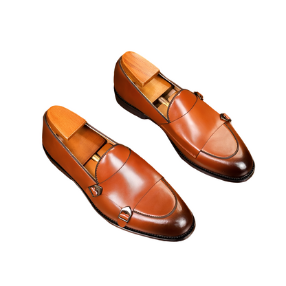 Bryan - Pantofi formali bărbătești din piele cu cataramă dublă