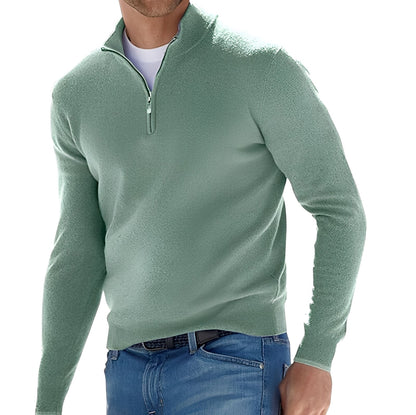 Eliott - Pulover cashmere cu fermoar pentru bărbați