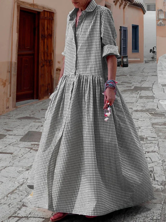 Lucia - Elegant Rochie cu Mâneci Lungi