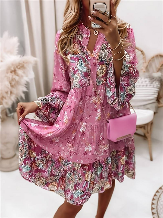 Liora – Rochie boho cu croială fluidă și eleganță florală