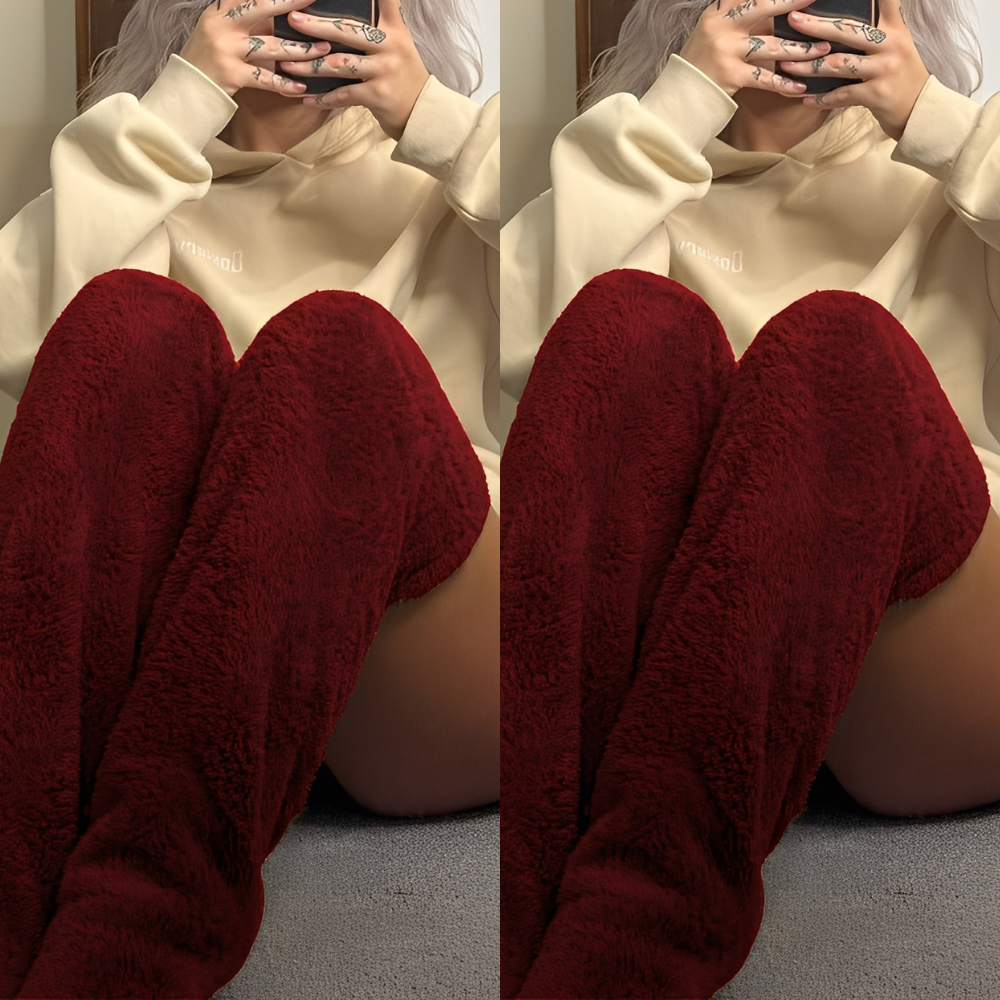 Camellia - Șosete de iarnă calde, peste genunchi, pentru femei