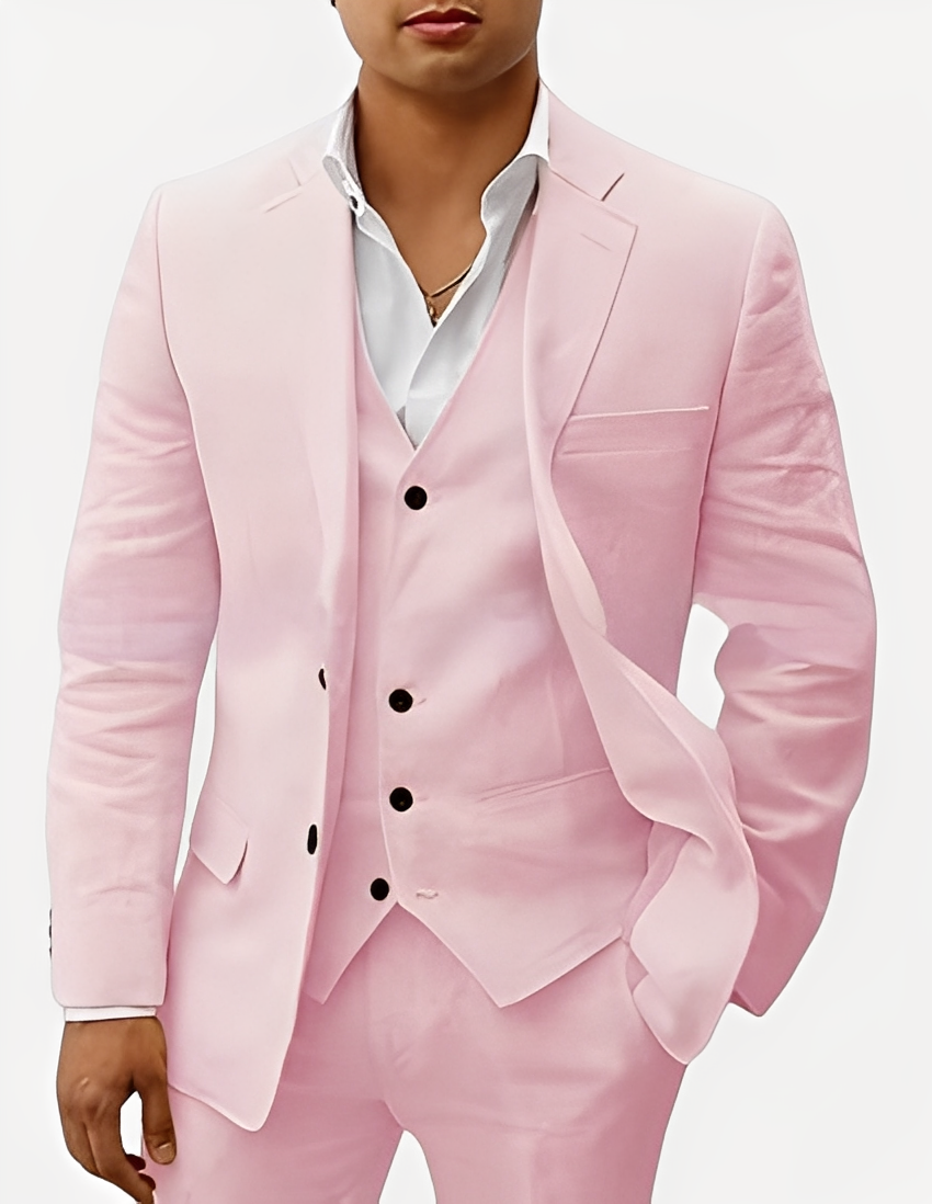 Beckham - Set elegant din in în trei piese pentru bărbați