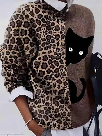 Jamie - Pulover stilat cu model floral pentru dame