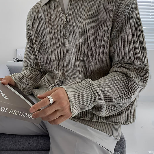 Jeffrey - Pulover elegant, tricotat lejer pentru bărbați