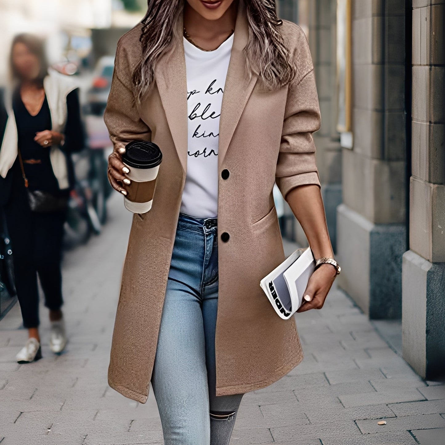 Samantha - Modern, gros manta de lână pentru femei