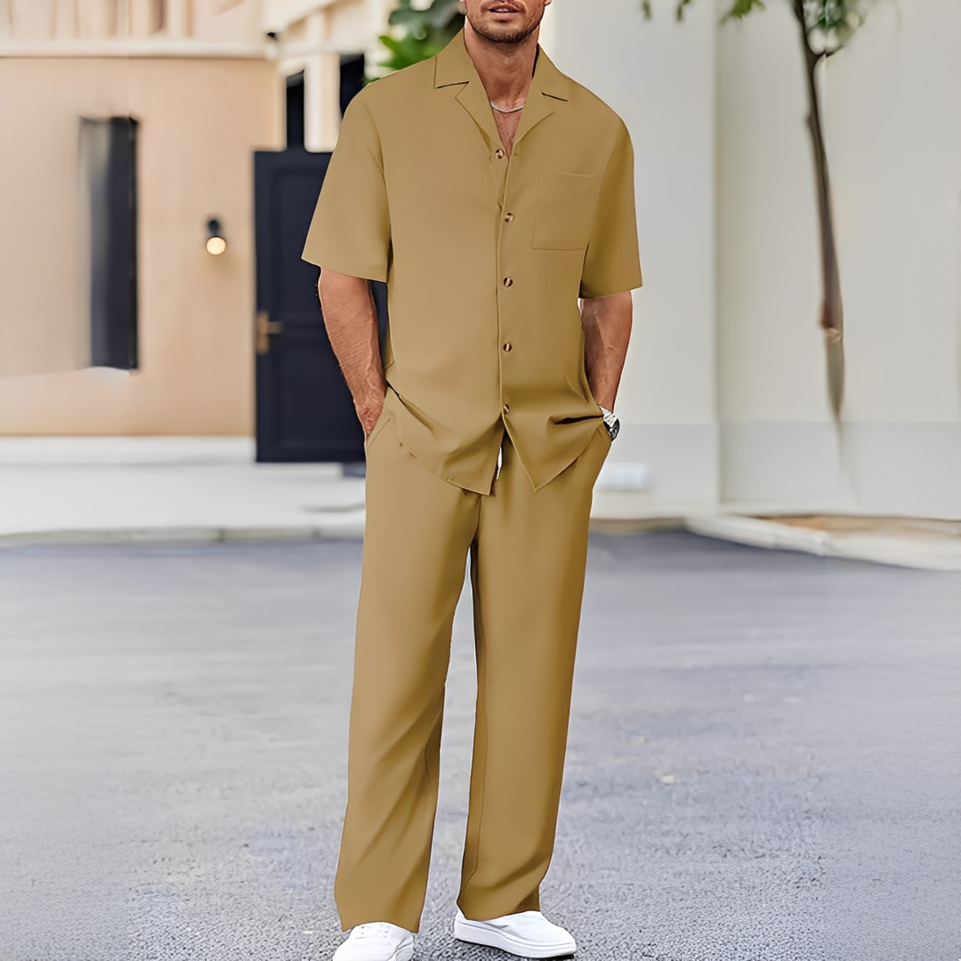 Drian - Set cămașă și pantaloni elegant pentru bărbați