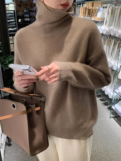 Gloria - Pulover cu guler înalt elegant din lână pentru femei