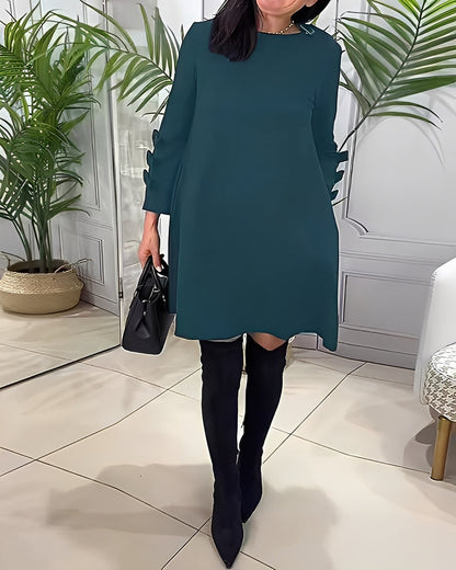 Elenora - Rochie stilată cu mâne lungi pentru doamne