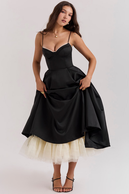 Leona - Rochie Elegantă din Satin pentru Festivități