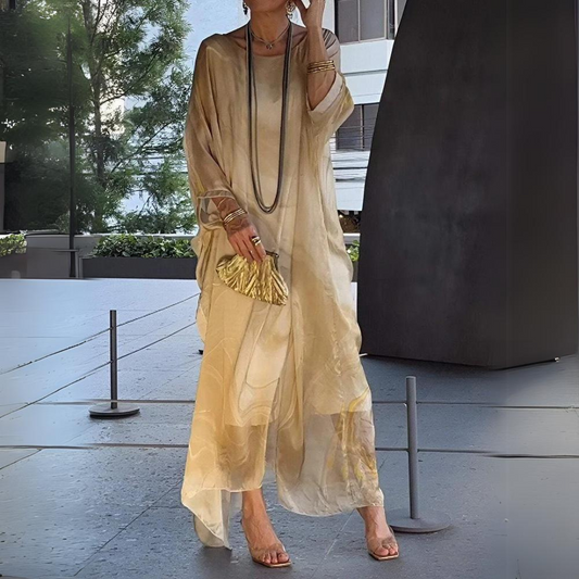 Aurora – Rochie elegantă de mătase confecționată din șifon delicat