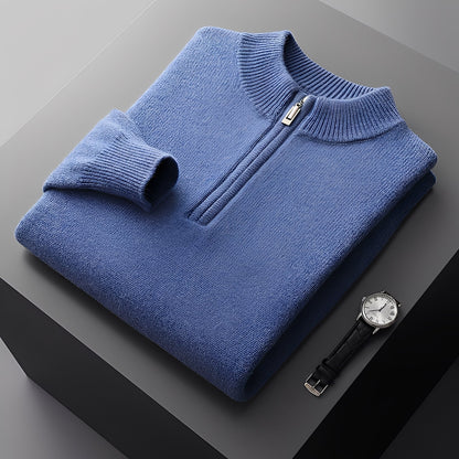 Weldon - Pulover tricotat cu fermoar pe jumătate pentru bărbați