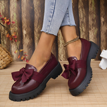 Eliza - Pantofi din piele cu platformă stilați cu talpă groasă pentru dame