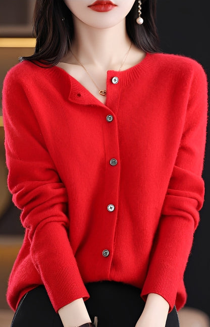 Addie - Cardigan modern din lână cașmir pentru femei