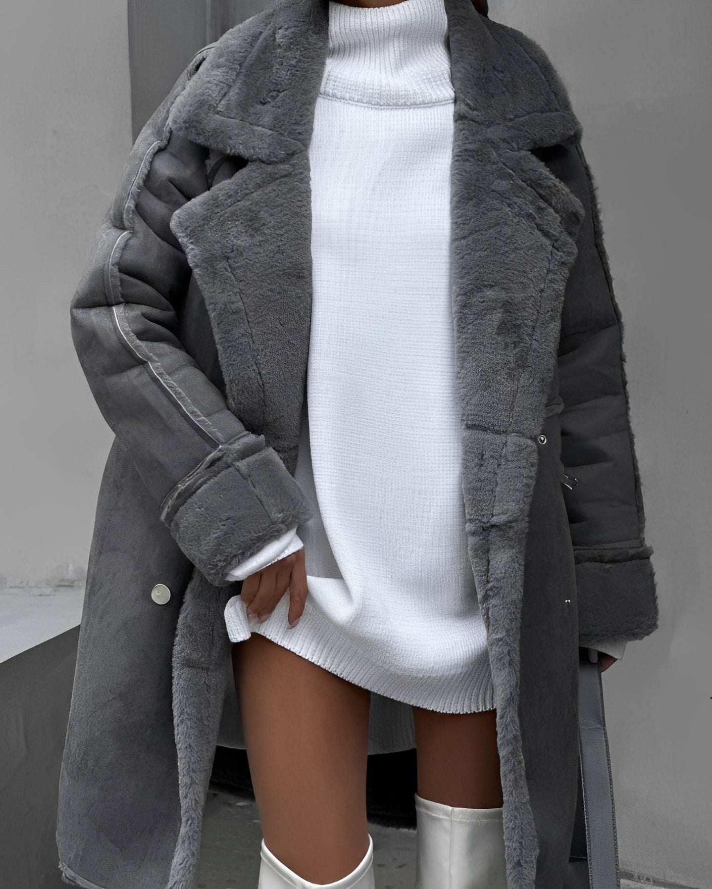 Alyssa - Modern, lejer, cald mantou pentru femei