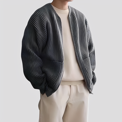 Willy - Pulover tricotat lejer cu fermoar pentru bărbați